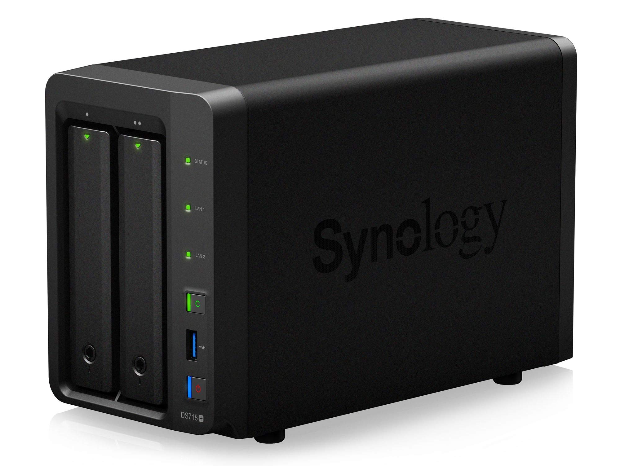 Synology Disk Station DS718+ Network Attached Storage Drive (Black
